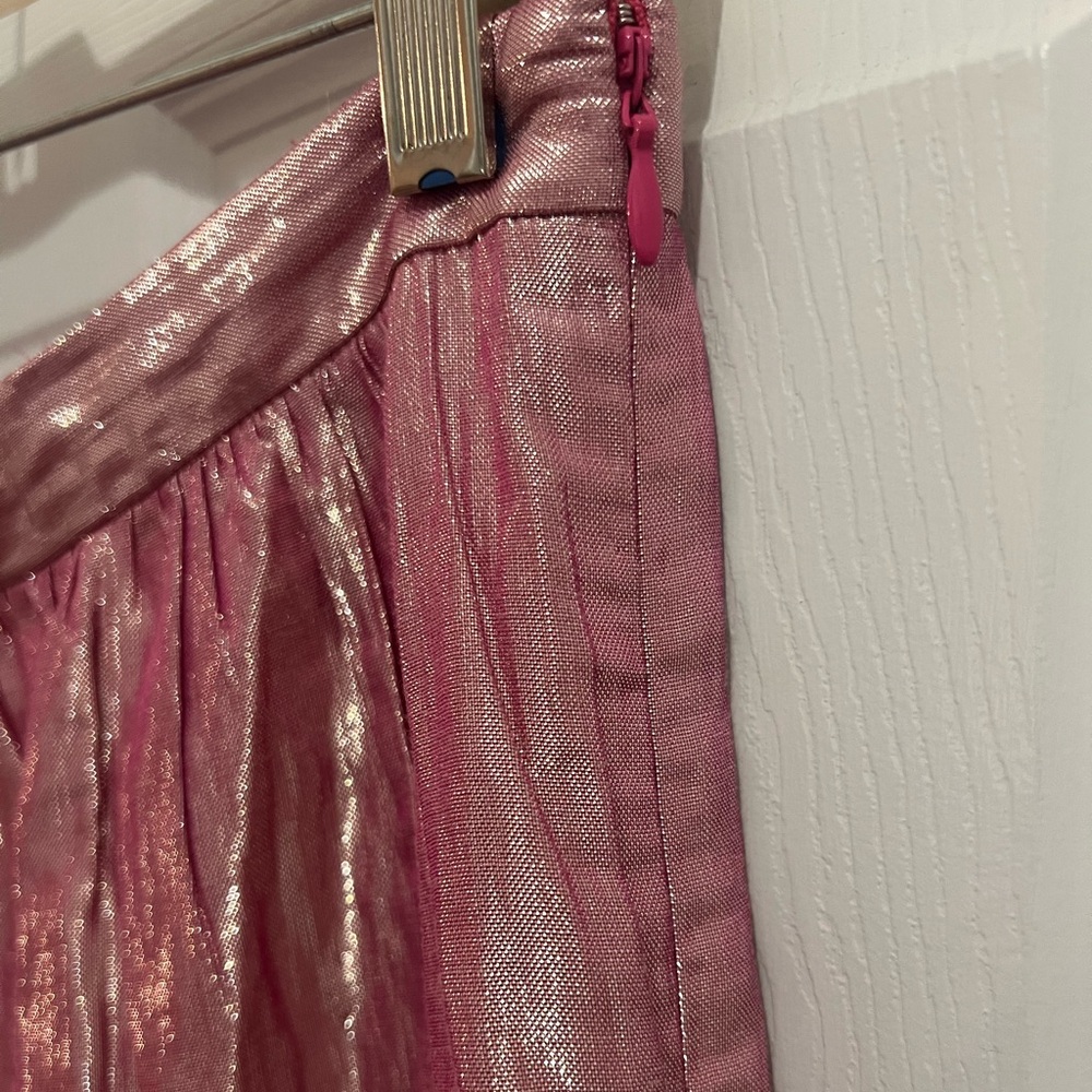 Anthropologie Maeve  Alicia Crinkled Metallic Maxi Skirt - Size 8 - Picture 5 of 7